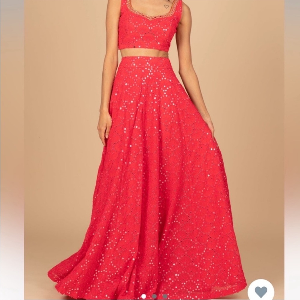 The Saree Room raspberry shorbet lehenga